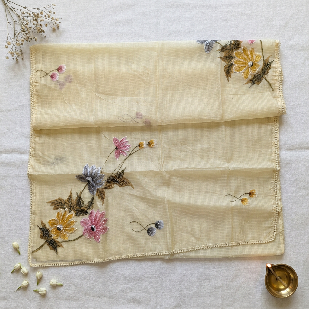 Revised open-pallu saree photo