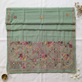 Revised sage-green open-pallu image